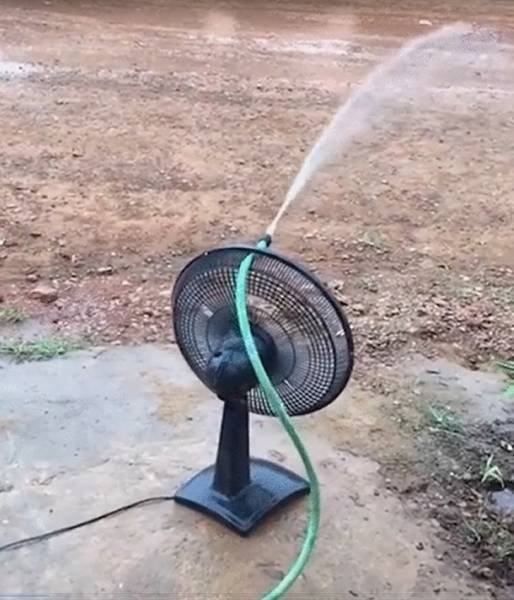 redneck sprinkler fan