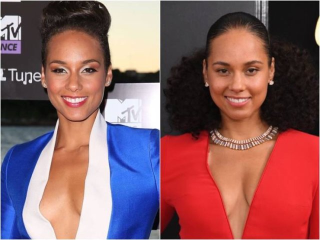 alicia keys with and without makeup - Nce Tupe