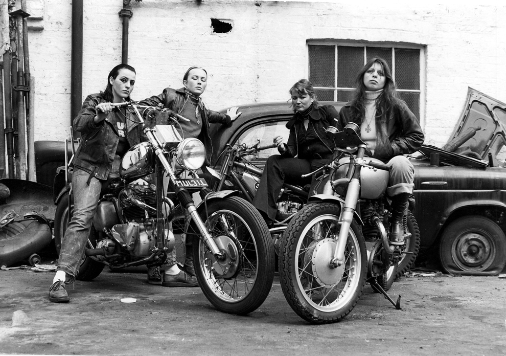 Female members of the Hells Angels Gang in LA, USA in 1973.