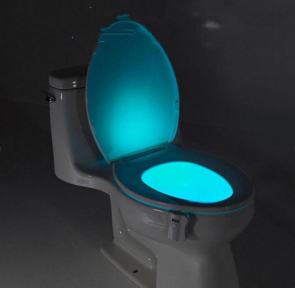 Toilet Bowl Light

Peeing in the darkness or being blinded by turning on the lights is no more!! This toilet bowl light can change to any colour imaginable! Well eight of them. Take going to the toilet to the next motherfucking level - this bitch has motion sensors and shit too. Hah pun! Nice. 

$14.95