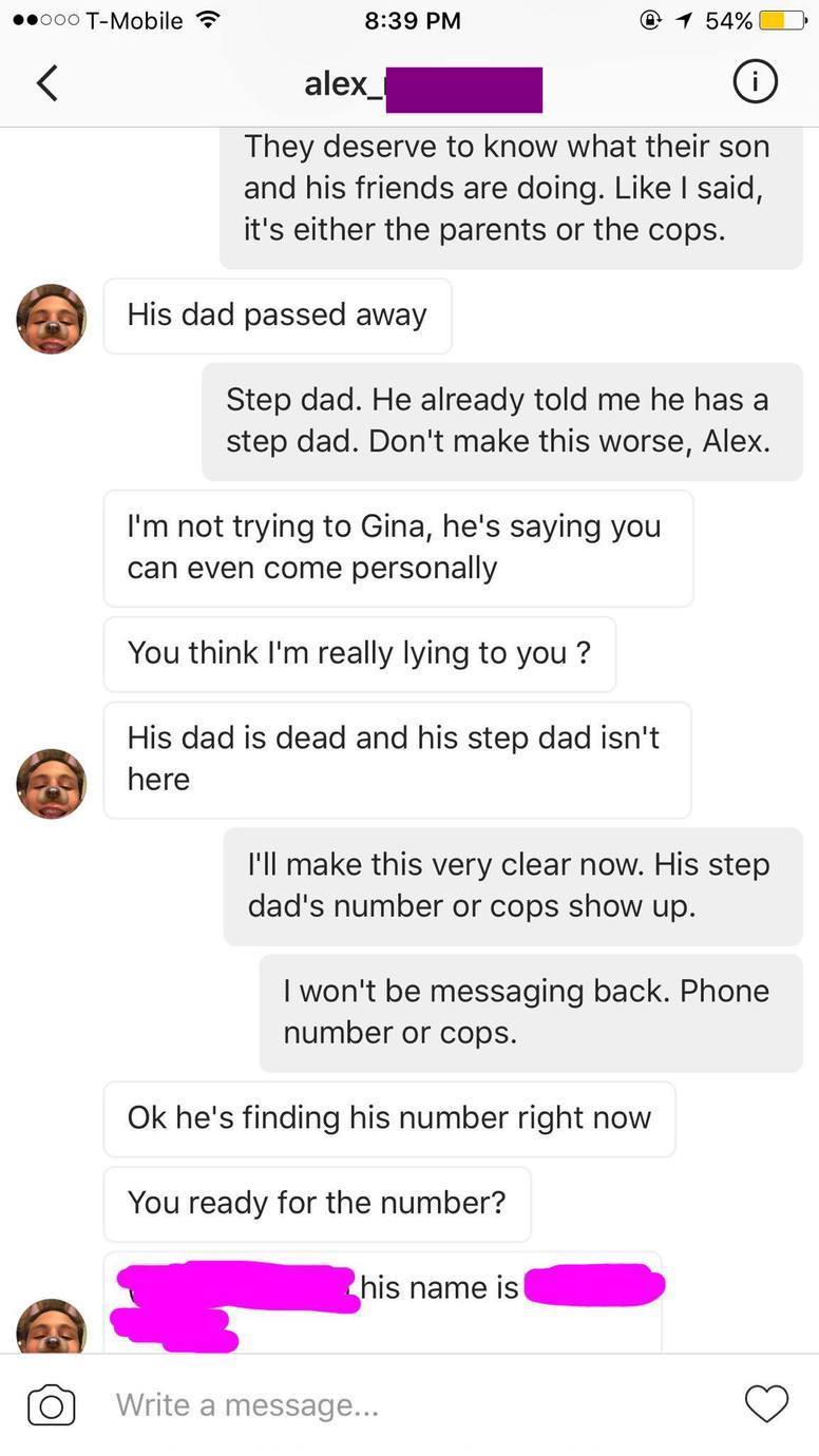 His buddy Alex (from the IG comments) tried to remedy the situation but after some dilly dallying around, I told them that its either his parents or the cops. I think they made the right decision. Cops are a pain to deal with.