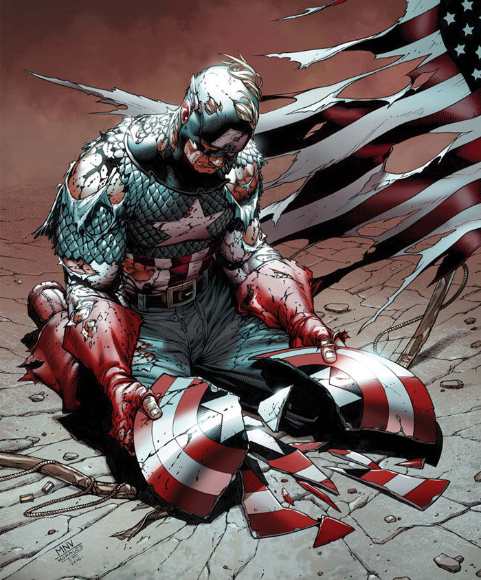 captain america broken shield comics