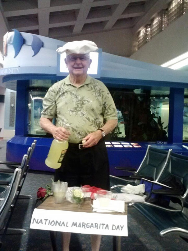 signs airport pickup man - National Margarita Day