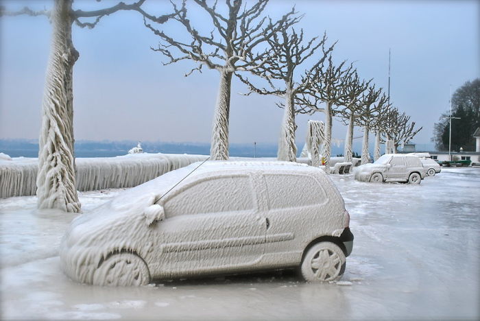 car frozen