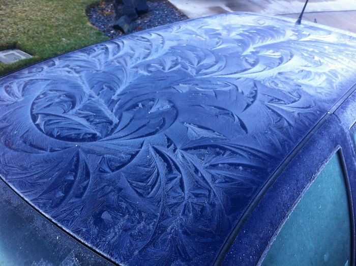 ice frozen on car