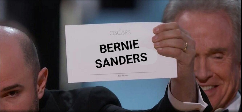 meme - oscars mistake memes - Oscars Bernie Sanders