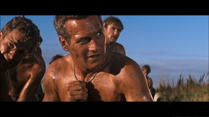 Cool Hand Luke (1967) - Set in a prison farm in Florida, Lucas “Luke” Jackson (Paul Newman) is serving time under a sadistic Southern Warden. He is eventually friended by, Dragline (played by the brilliant George Kennedy) who a first hates Luke, fighting him in the main yard and then takes him under his wing. He earns his nickname bluffing at poker one night, saying to the other inmates "sometimes nothing can be a real cool hand.”