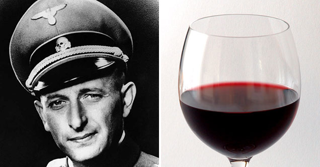 Adolf Eichmann - Known as the architect of the Holocaust, Eichmann fled from war-torn Germany to South America, where he was captured by a special Israeli undercover agency and returned to Israel for trial. He was found guilty and his last meal was a bottle of wine. What a pretentious prick.