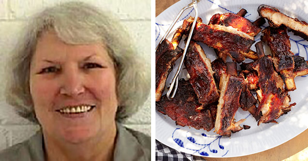 Lois Nadean Smith - This mother seeking revenge killed her son's ex-girlfriend by choking, stabbing her in the throat, jumping on her neck and then shooting her 9 times. Her last meal as a slab of BBQ ribs, onion rings, strawberry banana cake, and cherry lemonade.