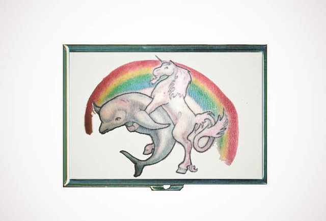 Dolphin and Unicorn Sex Poster - $13.99