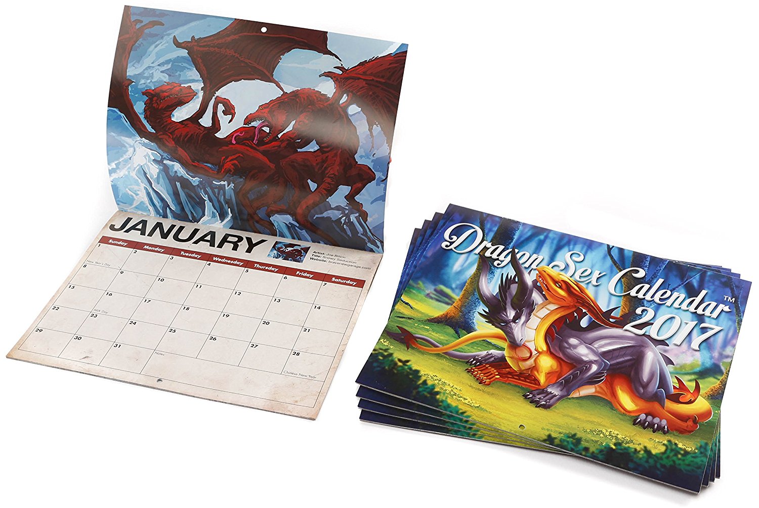 Dragon's Having Sex Calendar (2017 Edition) - $20.00
