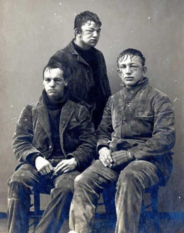 Students at Princeton after the annual snowball fight - 1893

