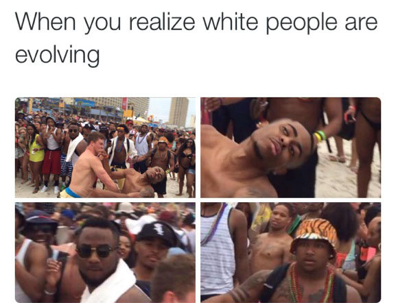 Savage AF Meme - barechestedness - When you realize white people are evolving