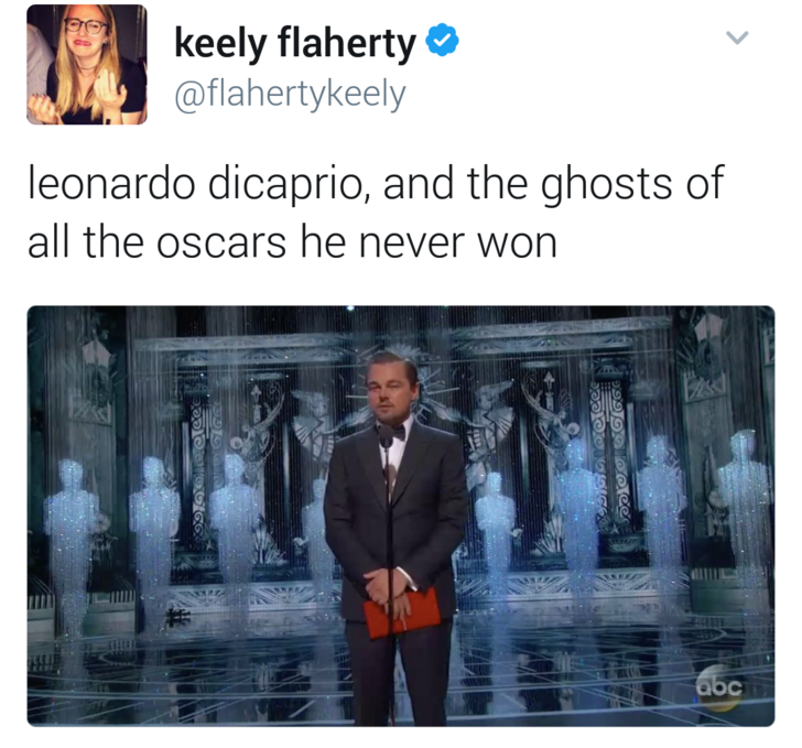 Savage AF Meme - Academy Awards - keely flaherty leonardo dicaprio, and the ghosts of all the oscars he never won