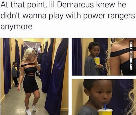 Savage AF Meme - ghetto red hot memes 2018 - At that point, lil Demarcus knew he didn't wanna play with power rangers anymore Ghettoredhot.Com