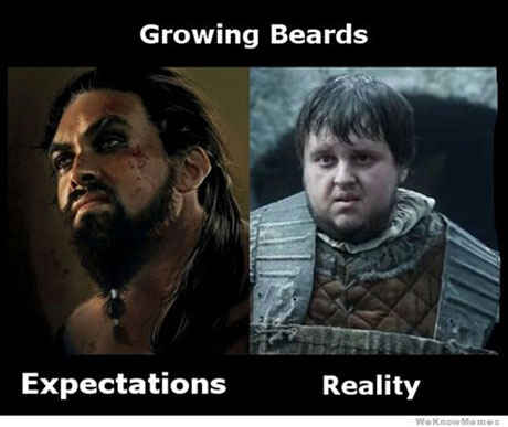 game of thrones expectations reality - Growing Beards Expectations Reality