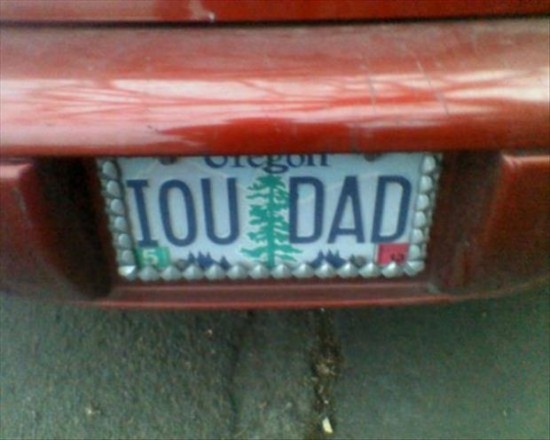 Vehicle registration plate - Tou Dad