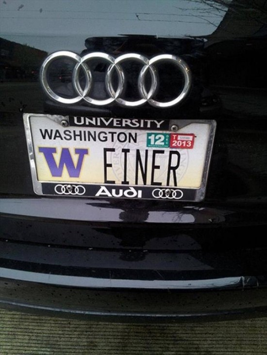 funny license plates washington - University Washington 12 2073 W Einer ar Audi Q90