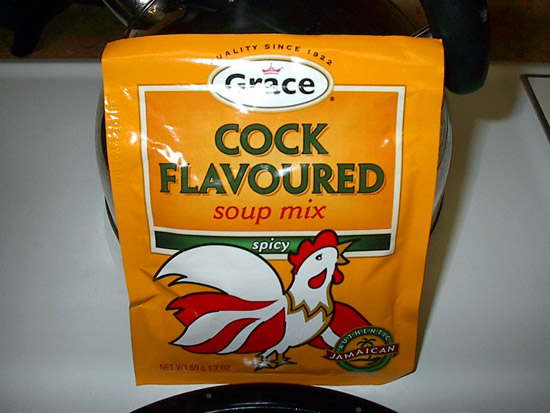funny off brand names - Ince 1922 Lityneet Grace Cock Flavoured soup mix spicy Samaican Netwego