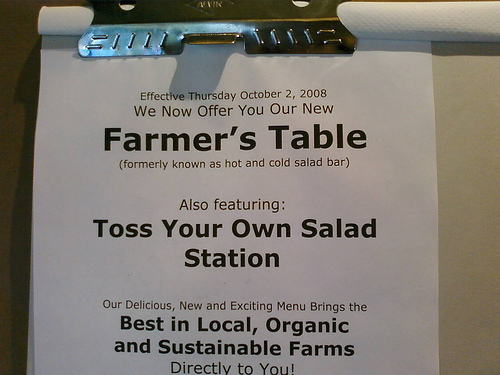 accidental pornography - Effective Thursday We Now Offer You Our New Farmer's Table formerly known as hot and cold salad bar Also featuring Toss Your Own Salad Station Our Delicious, New and exciting Menu Brings the Best in Local, Organic and Sustainable 