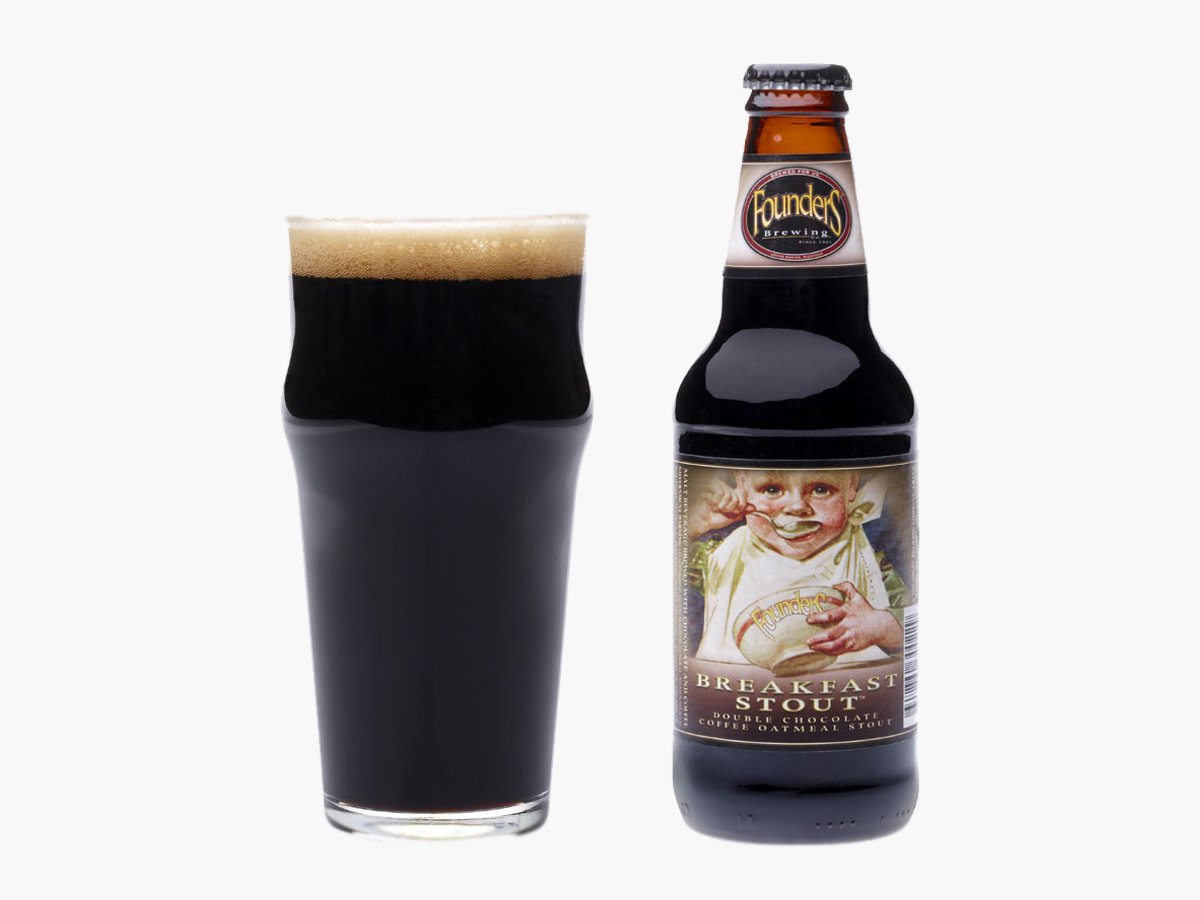 No. 3 Founders Brewing Co. Breakfast Stout

The Breakfast Stout is a wake-up call you don't want to miss. A harmonious blend of flaked oats, bitter and imported chocolates, and coffee, this imperial stout offers a fresh-pot-of-coffee nose and a creamy, luscious taste.
