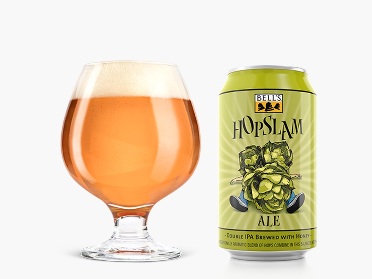 No. 5 Bell's Hopslam Ale

The Hopslam Ale combines so many types of hops that it has its own hopping schedule. Six hops varieties were hand-selected from the Pacific Northwest for their aromatic qualities, from pungent grapefruit to florals. A splash of honey makes this double-IPA-style brew incredibly drinkable.