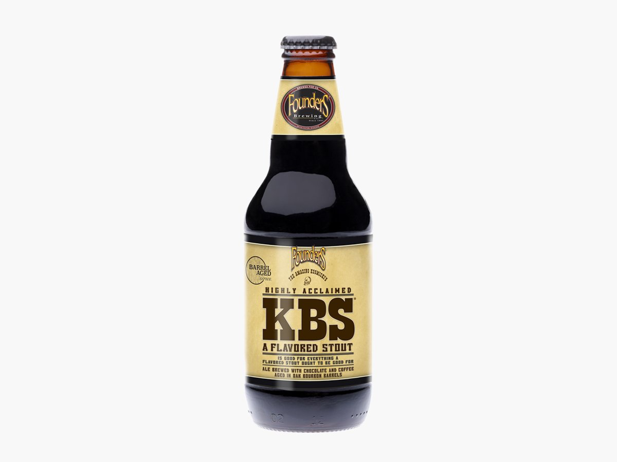 No. 6 Founders Brewing Co. Kentucky Breakfast Stout

The KBS is an oatmeal coffee stout made with "a massive amount of coffee and chocolates." At 11.8% alcohol, this imperial stout hits you like a shot of espresso. It has a dark molasses color and a burnt caramel head.