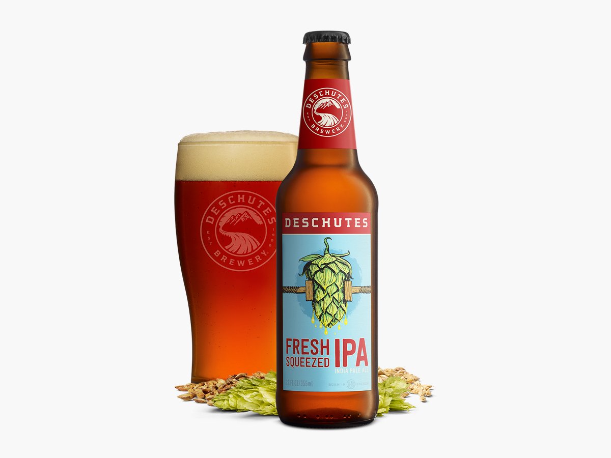 No. 8 Deschutes Brewery Fresh Squeezed IPA

This mouthwatering IPA gets its juicy flavor from a heavy helping of Citra and Mosaic hops. Touches of grapefruit, orange, tangerine, lemon, and lime settle onto both the nose and the palate — making it a beer worth drinking for breakfast.