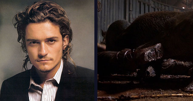 Orlando Bloom - Swinophobia - Bloom has a deathly fear of being around pigs. Wonder if he still eats pork chops? Anyway, the only film I could think of would be HANNIBAL, and the brutal pig eating scene. I don’t think he would have added anything to the film, just would have been nice to see Orlando Bloom eaten by something.