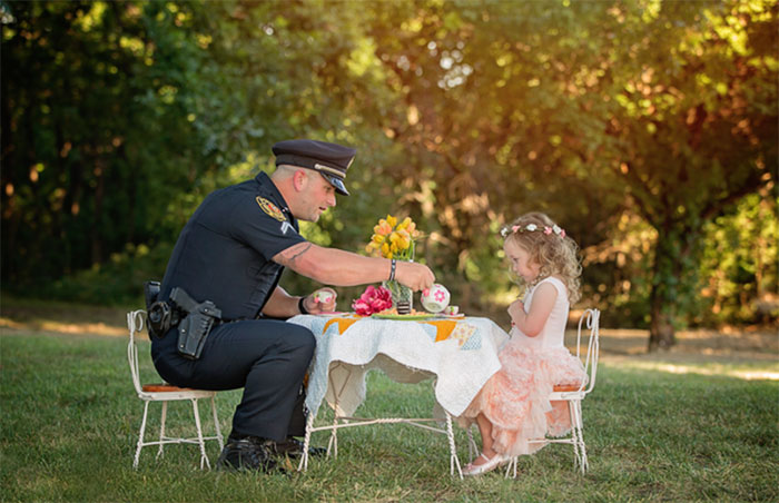 police officer tea party