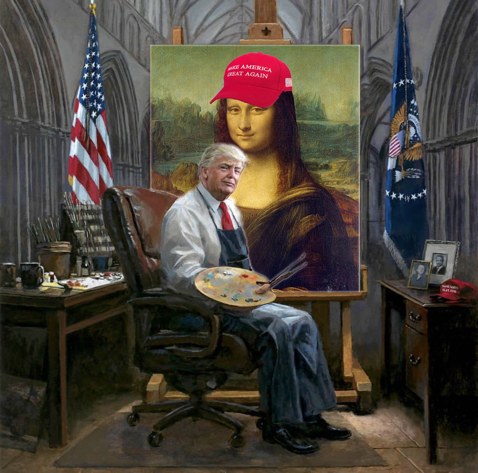 Trump turns an old, stale painting into a bigly masterpiece.