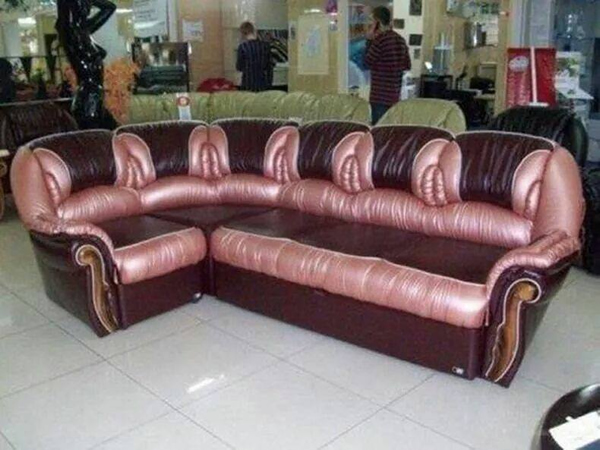 This couch and the work on its backrest...