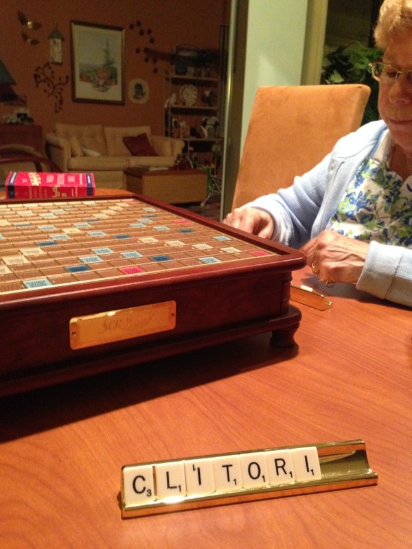 grandma scrabble clitoris - Cl, 1 T, O, R, 1