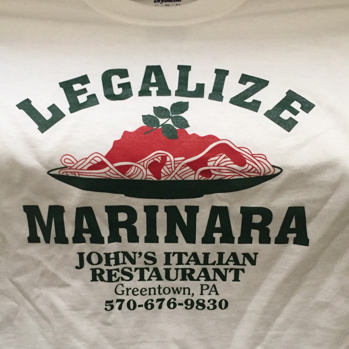 t shirt - Vegaliza Marinara John'S Italian Restaurant Greentown, Pa 5706769830