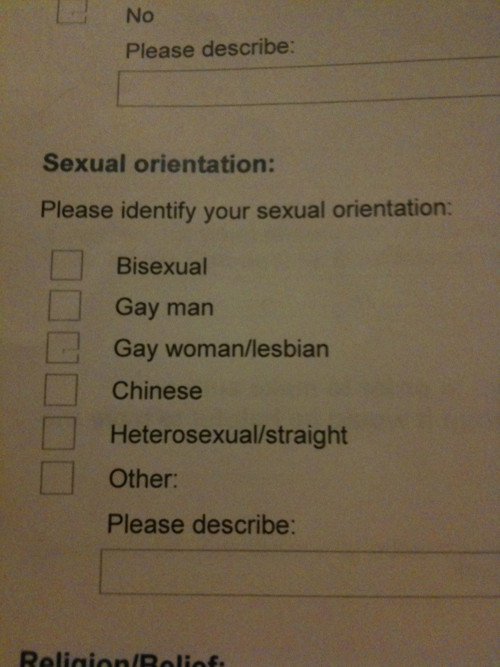 sexual orientation hispanic - No Please describe Sexual orientation Please identify your sexual orientation Bisexual Gay man Gay womanlesbian Chinese Heterosexualstraight Other Please describe ReligionRoliof.