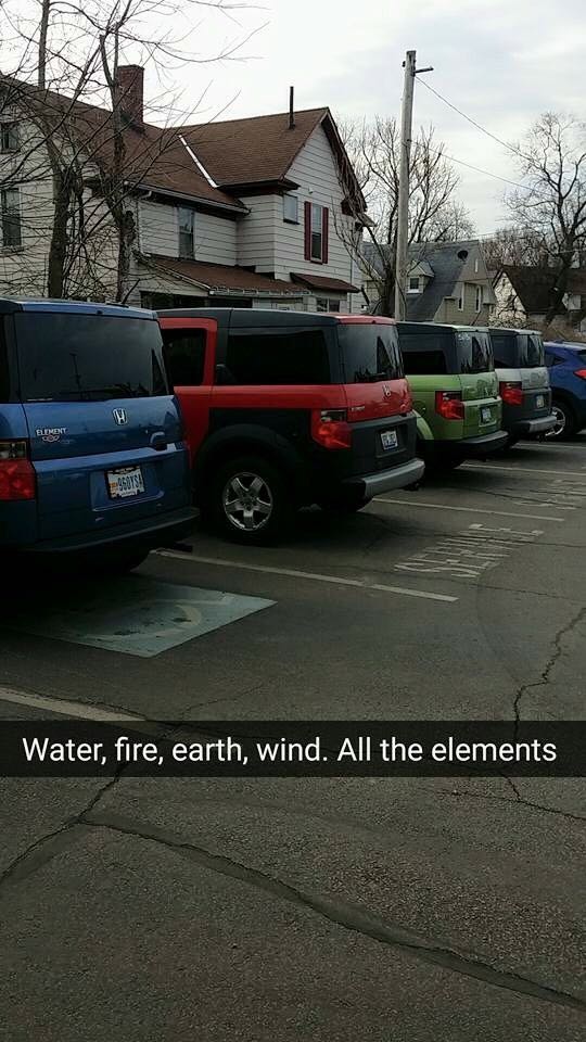 funny honda element - Element Water, fire, earth, wind. All the elements