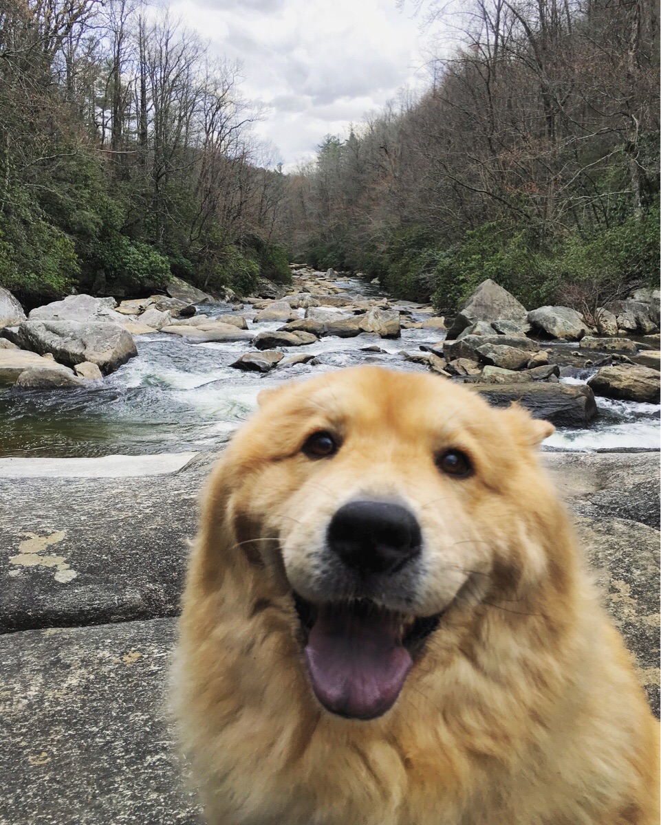 She looks so happy after our hike!