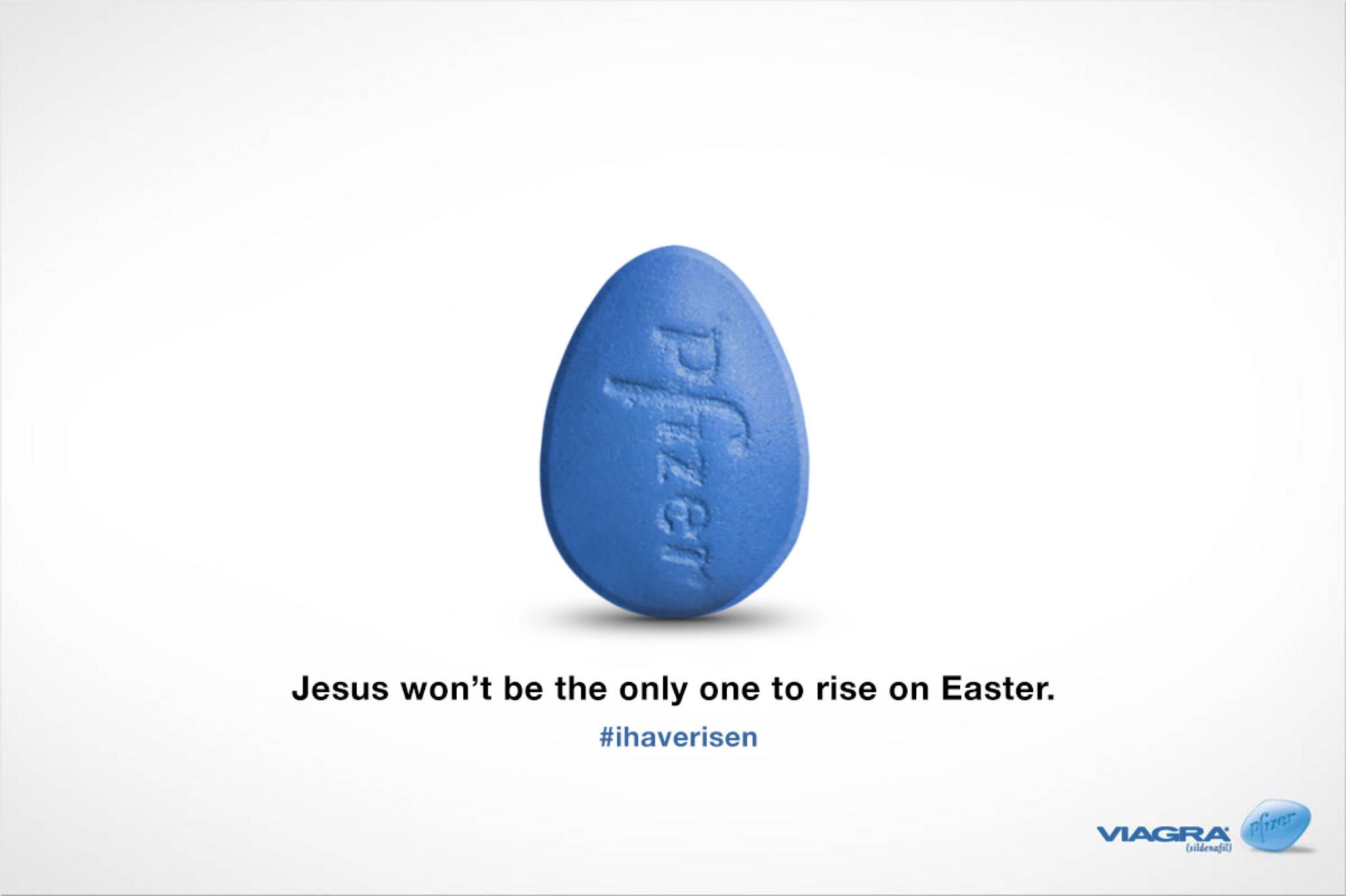 random pic funny easter ads - Jesus won't be the only one to rise on Easter. Gildenafil