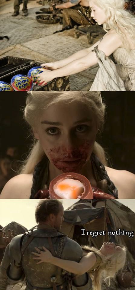 random pic game of thrones dragon eggs - eme creme ege I regret nothing