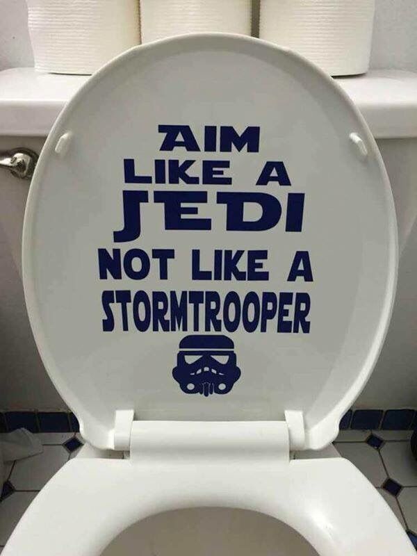 star wars toilet decal - Aim A Tedi Not A Stormtrooper