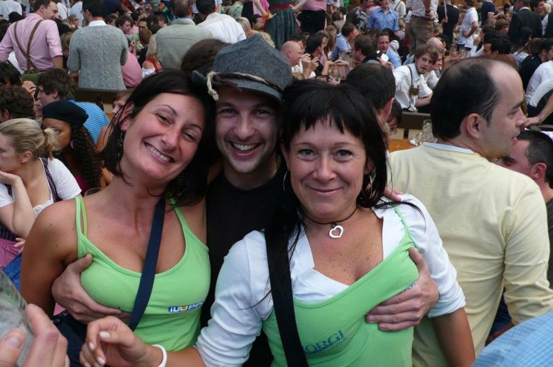 guy grabbing women's boobs