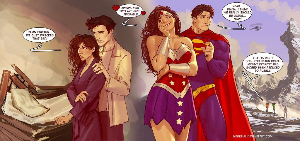 random pic wonder woman snu snu - Awww, You Two Are Just Adorable Yeah... Diana, I Think We Really Should Be Going... Now! Damn Edward... We Just Wrecked That Bed! That Is Right Bob, You Heard Right! Mount Everest Has Indeed Been Reduced To Rubble! Nebezi