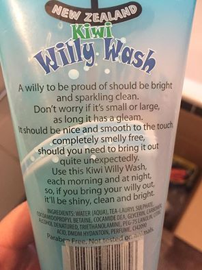 random pic kiwi willy wash - New Zealand Kiwi Willy Was A willy to be proud of should be bright and sparkling clean. Don't worry if it's small or large, as long it has a gleam. It should be nice and smooth to the touch completely smelly free, should you n