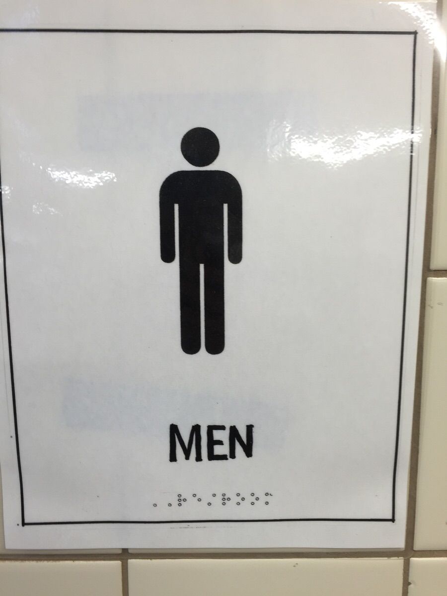 random pic mens washroom sign - Men