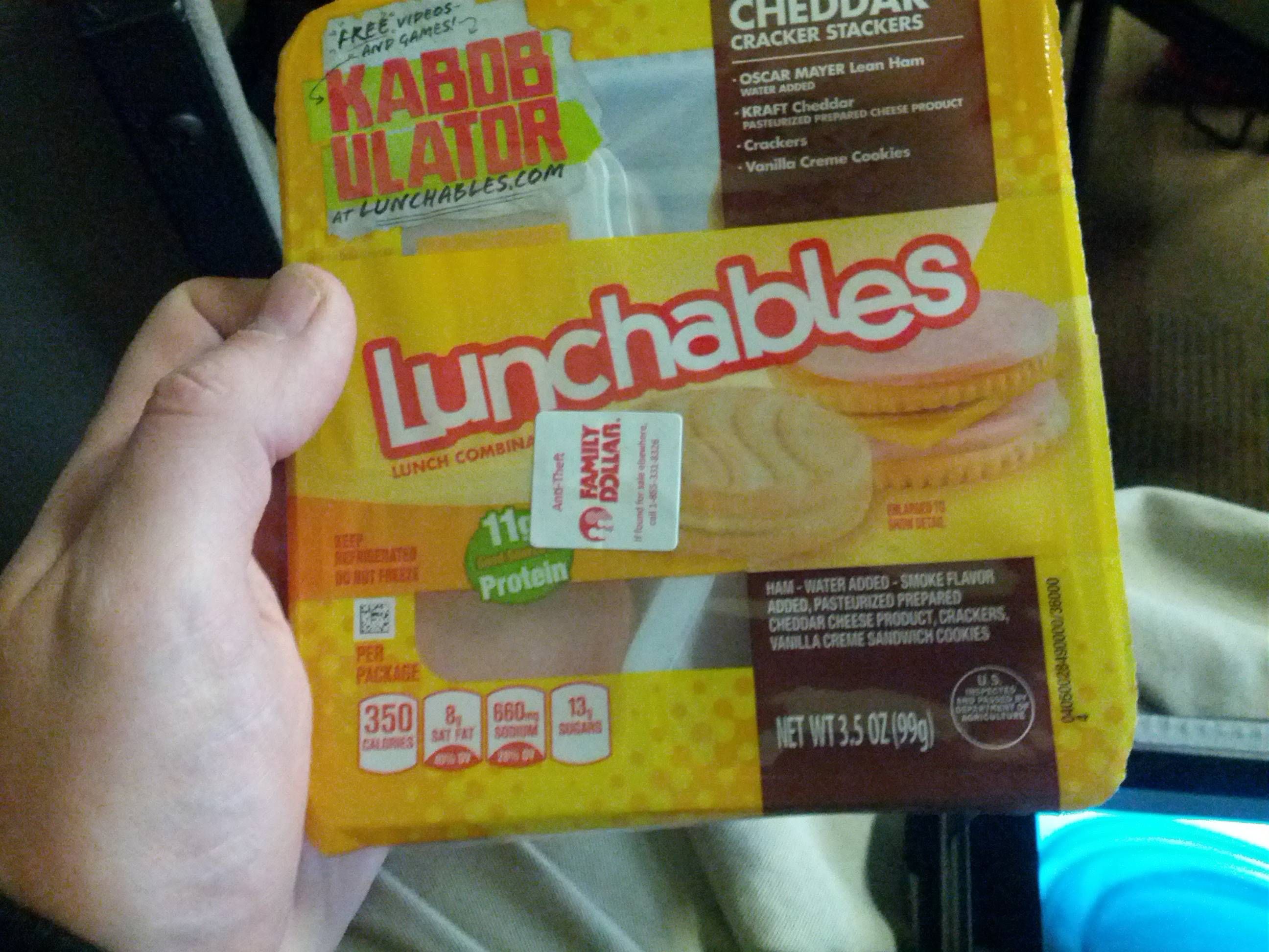 junk food - Aud Cheddar Cracker Stackers Oscar Mayer Leon Ham Kraftc Ilala Cum Cices Lunchables Family Dollar Pro M Ade Face Paster Prepared Chete Product Cacere Willa Orehe Sanadores Met Wt 3.50Z 1999