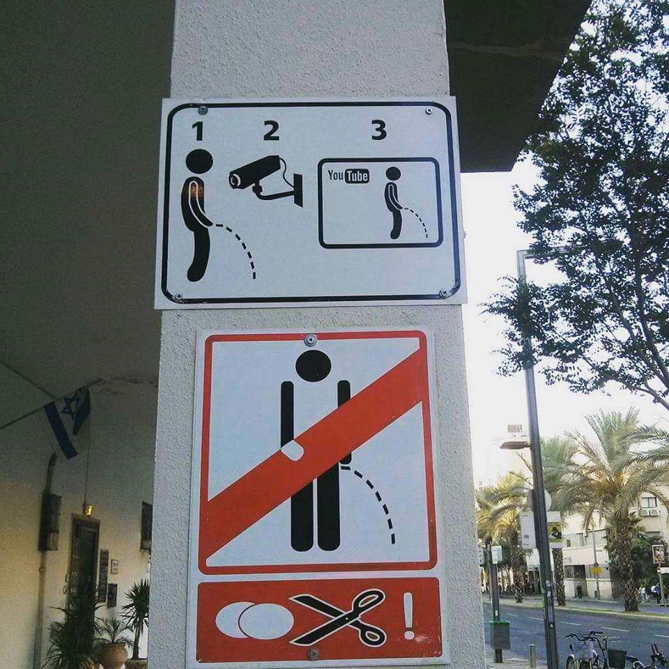 no peeing sign meme - 14 YouTube