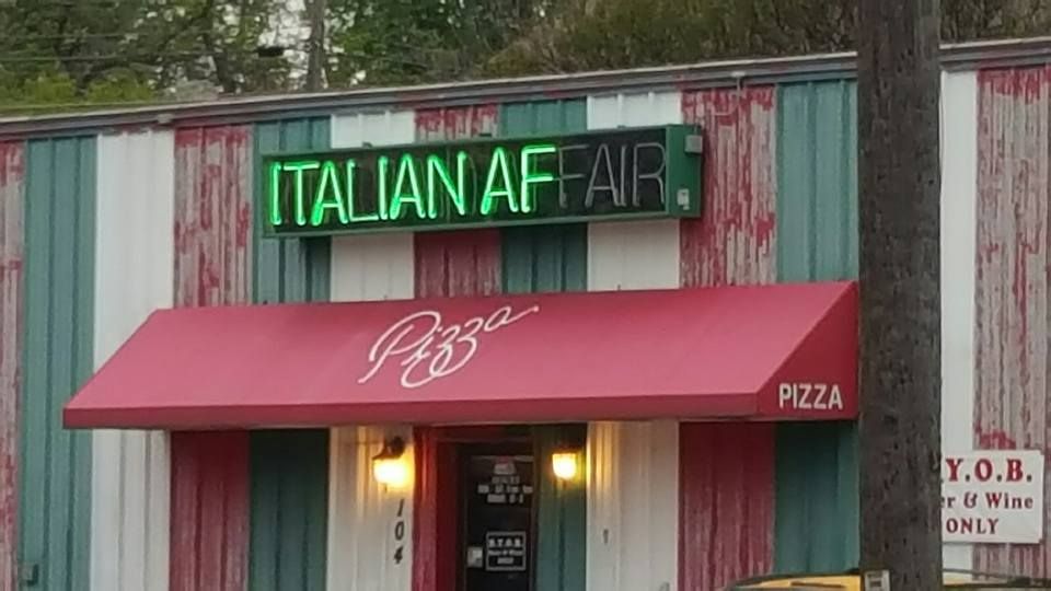 random pic restaurant fails - Italian Affair Pizza Y.O.B. er & Wine Only