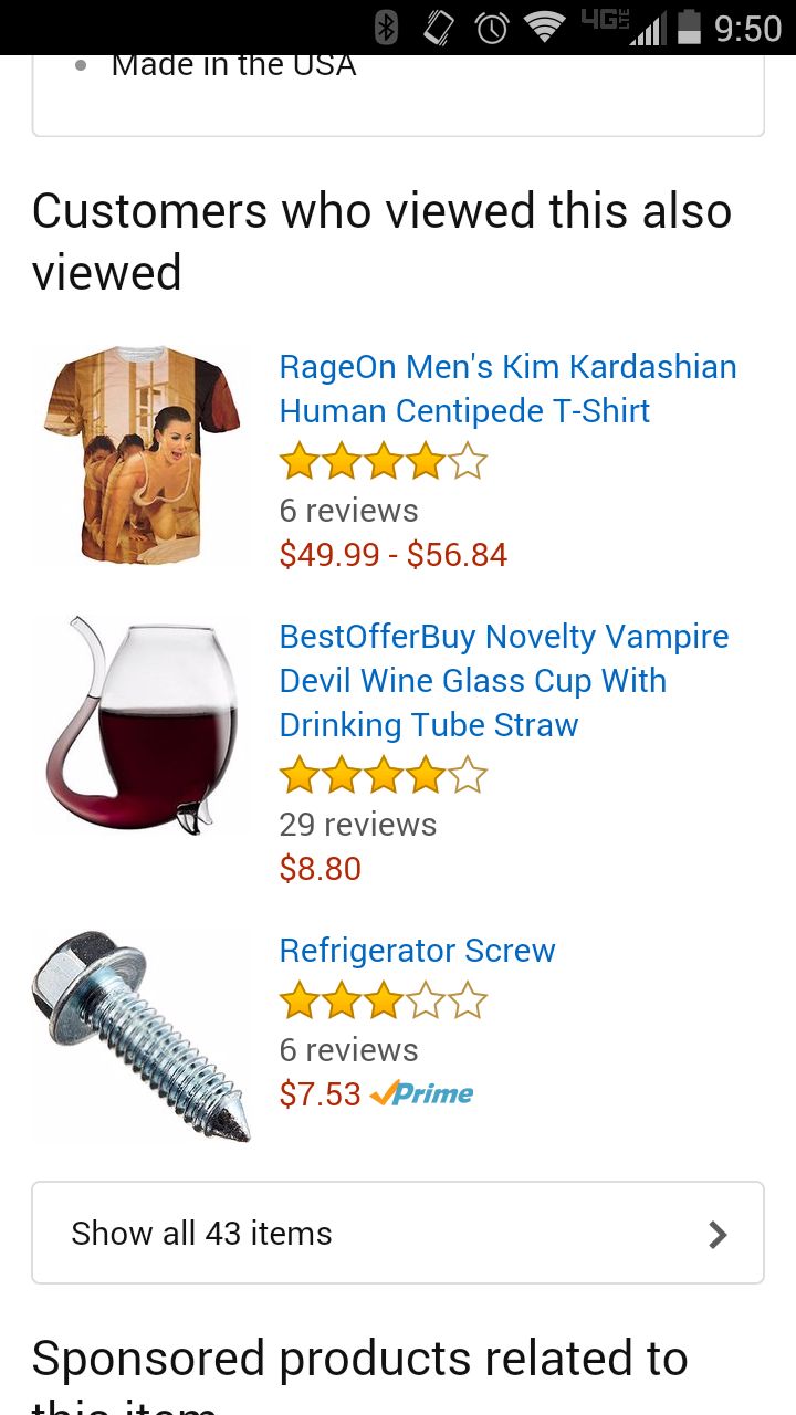 random pic shoe - 800 4G Made in the Usa Customers who viewed this also viewed RageOn Men's Kim Kardashian Human Centipede TShirt 6 reviews $49.99 $56.84 BestOfferBuy Novelty Vampire Devil Wine Glass Cup With Drinking Tube Straw 29 reviews $8.80 Refrigera