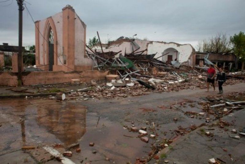 A hurricane hit Uruguay on April 15, 2016, just one day after the massive earthquake in Japan. 
Hurricane winds with heavy rain destroyed hundreds of buildings and were close to other tornados which cause damage near the city of Dolores. It is unknown how many people may have been injured or effected. 