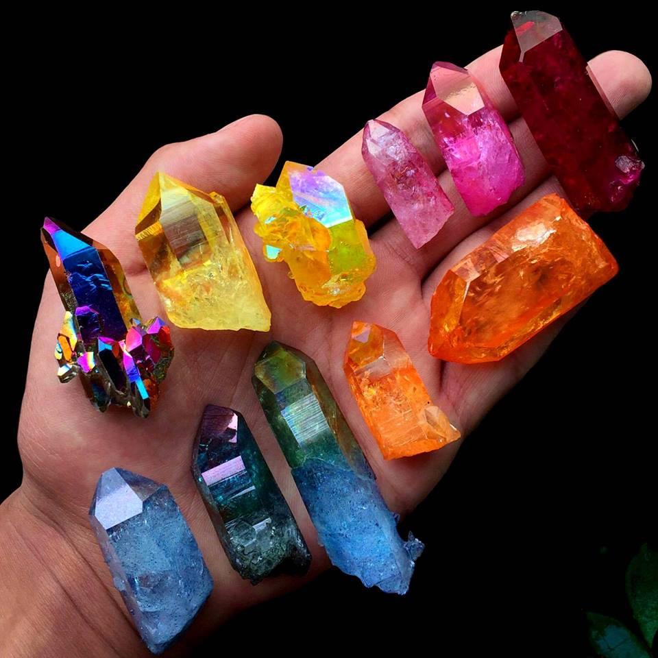 random pic rainbow quartz crystals